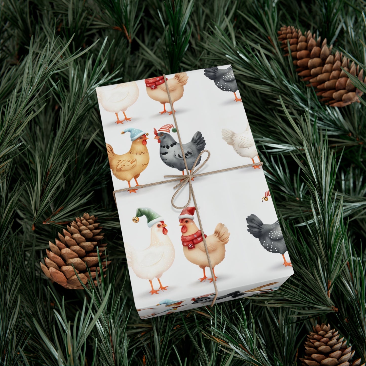 Christmas Chicken Wrapping Paper