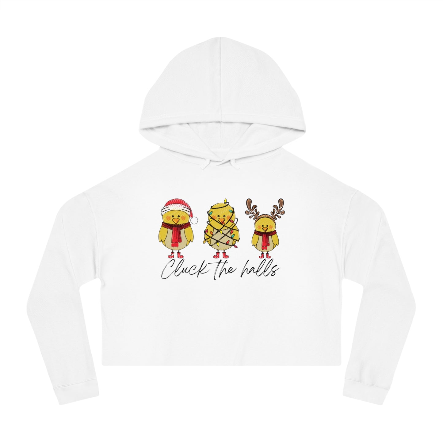 Christmas Chick Cropped Hoodie