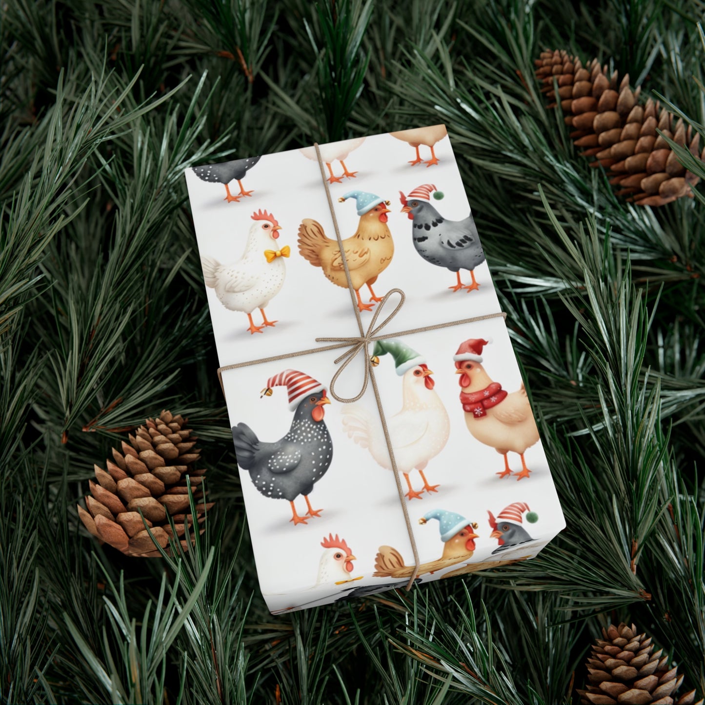 Christmas Chicken Wrapping Paper