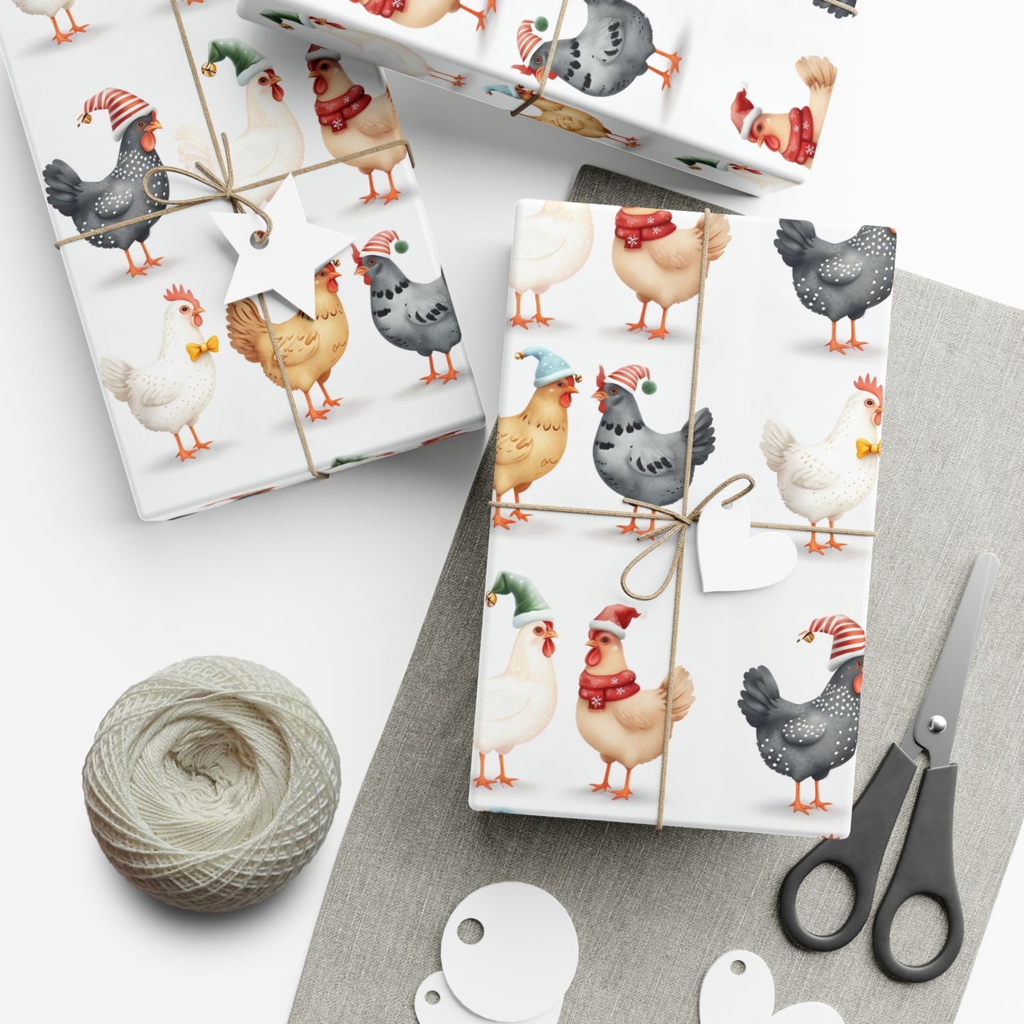 Christmas Chicken Wrapping Paper