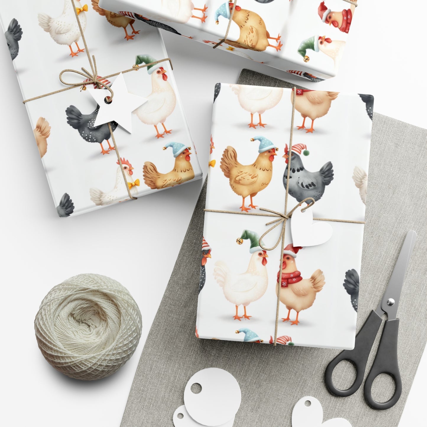 Christmas Chicken Wrapping Paper