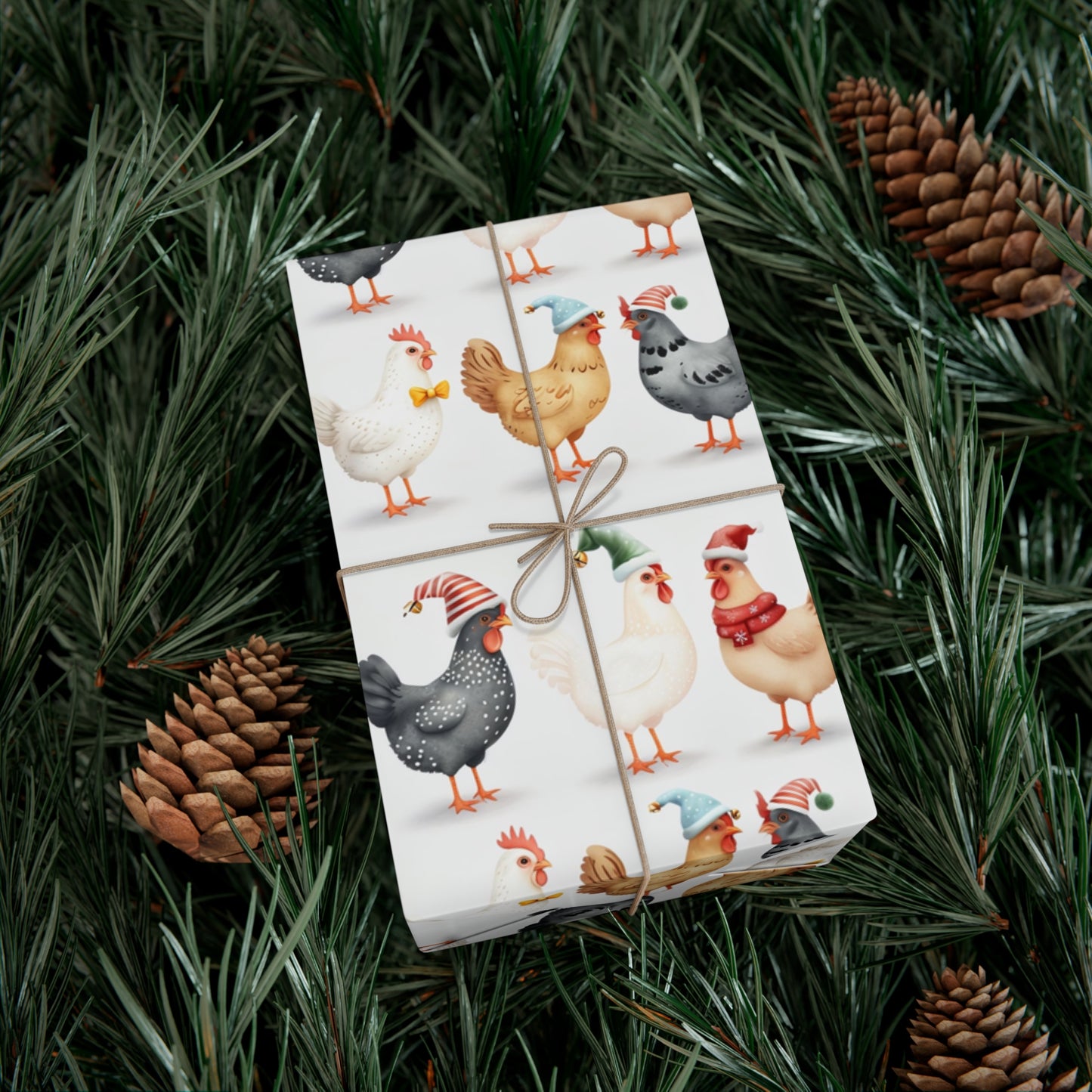 Christmas Chicken Wrapping Paper