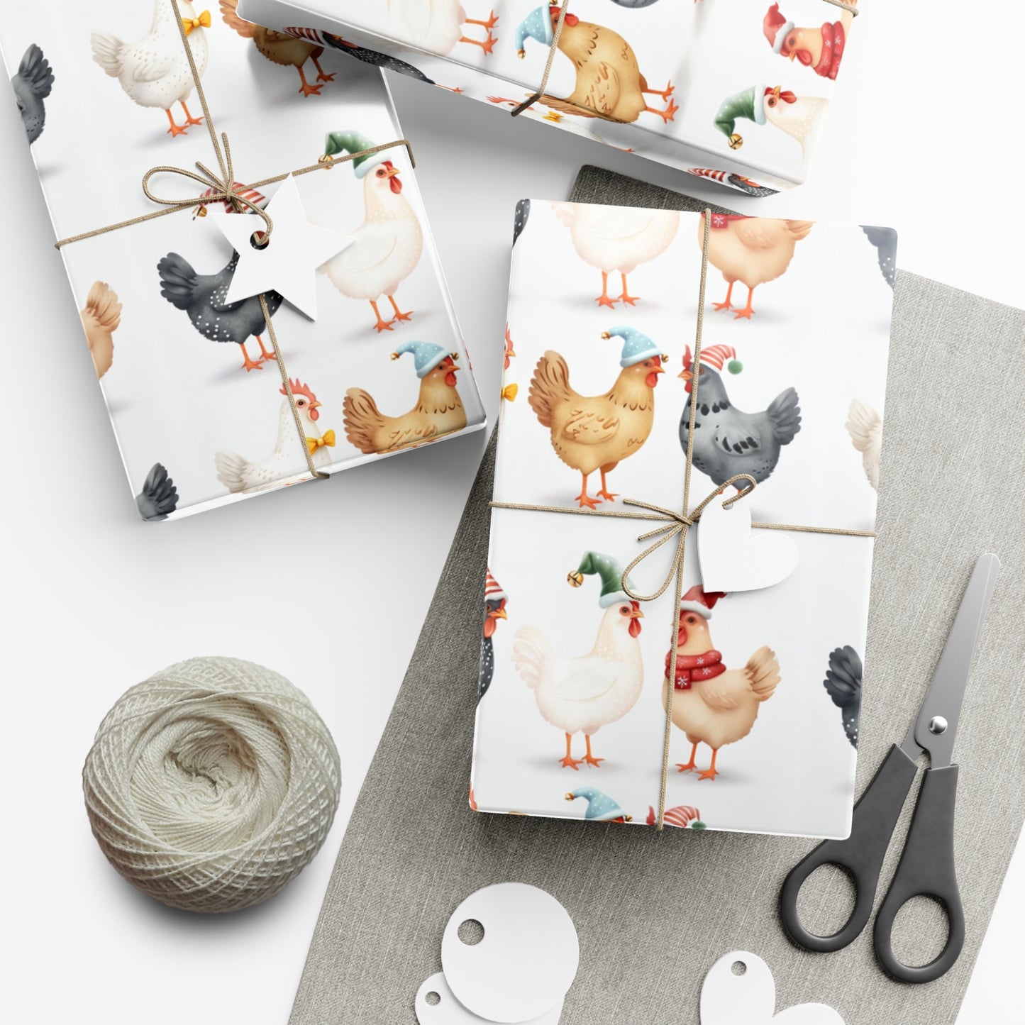 Christmas Chicken Wrapping Paper