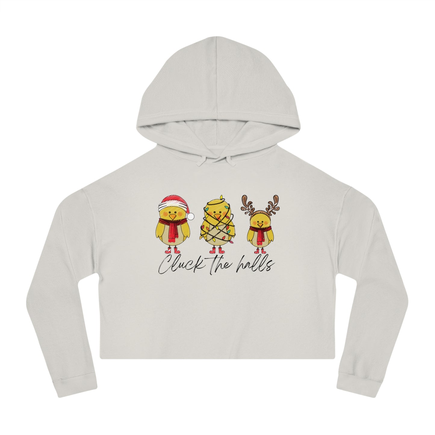 Christmas Chick Cropped Hoodie