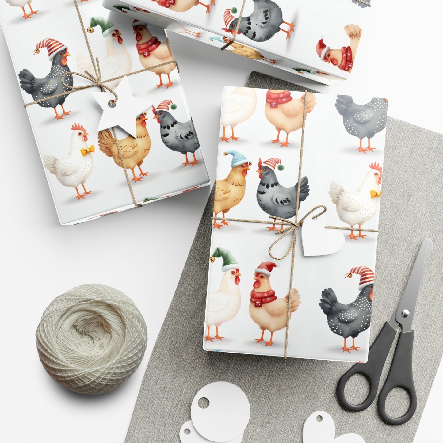 Christmas Chicken Wrapping Paper