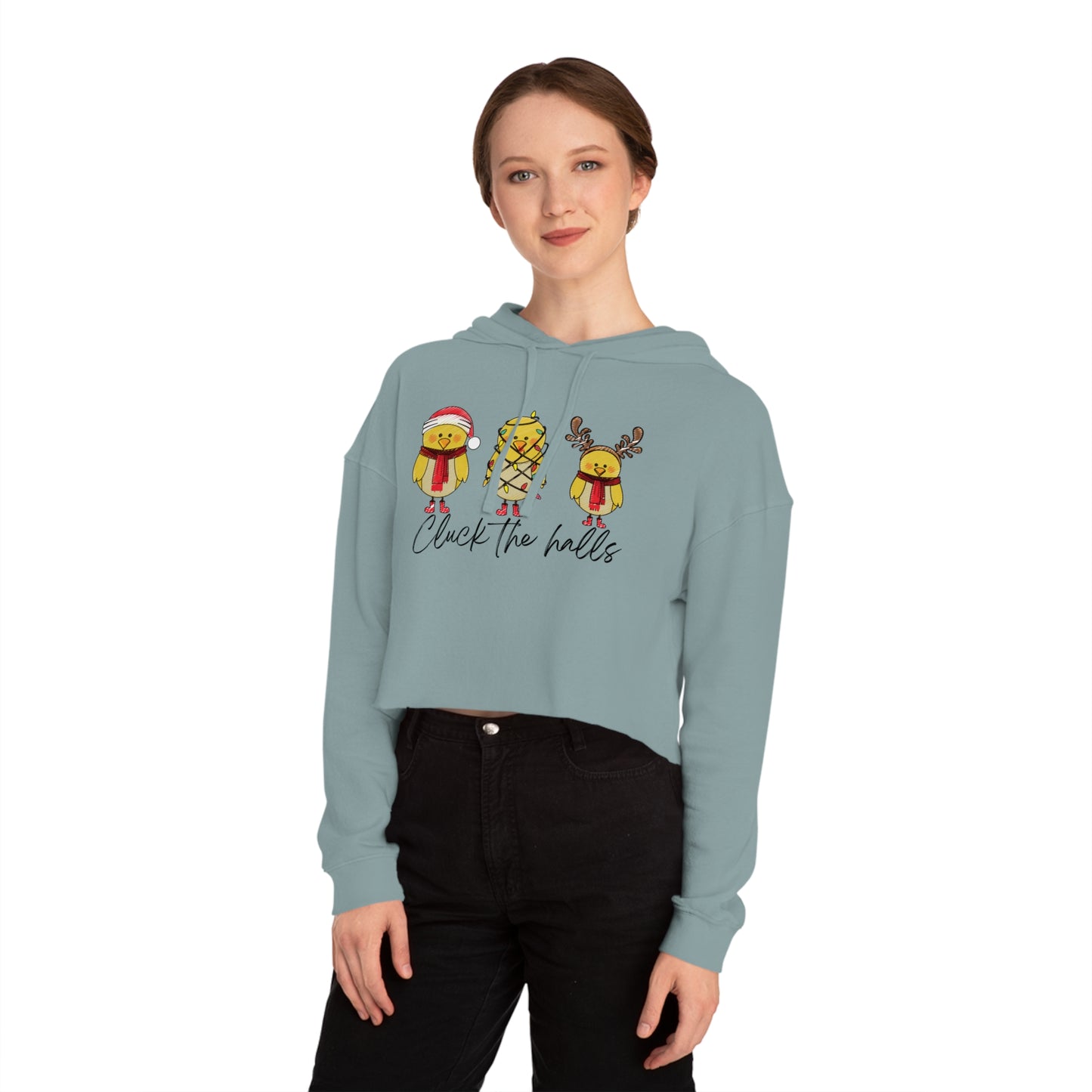 Christmas Chick Cropped Hoodie