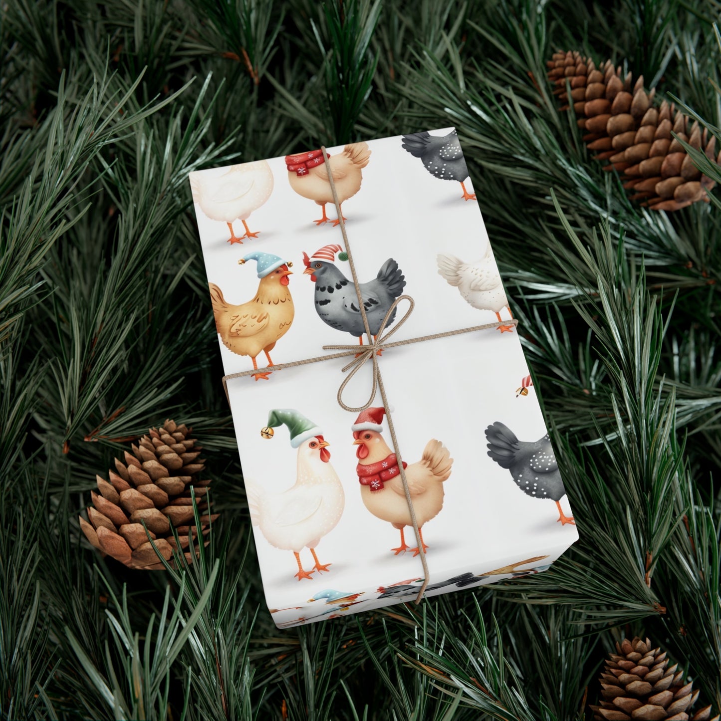 Christmas Chicken Wrapping Paper