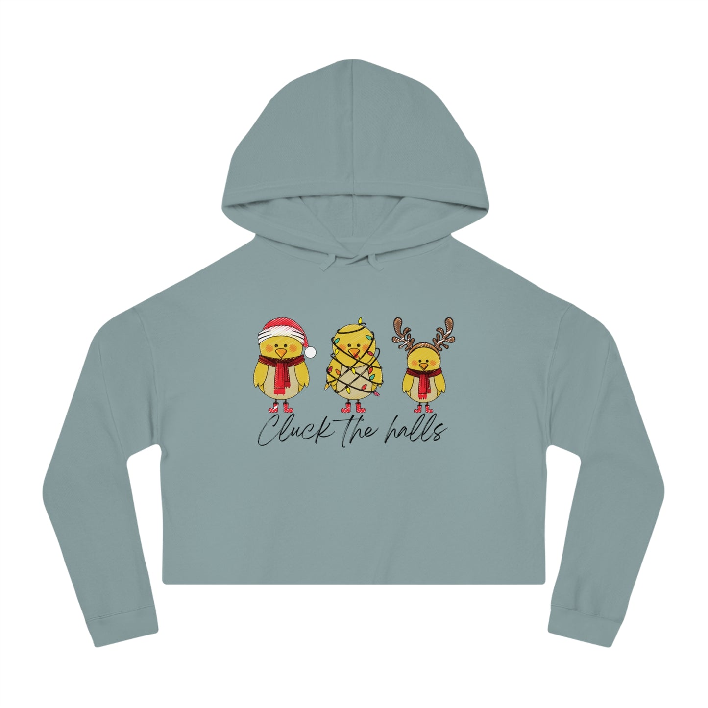 Christmas Chick Cropped Hoodie