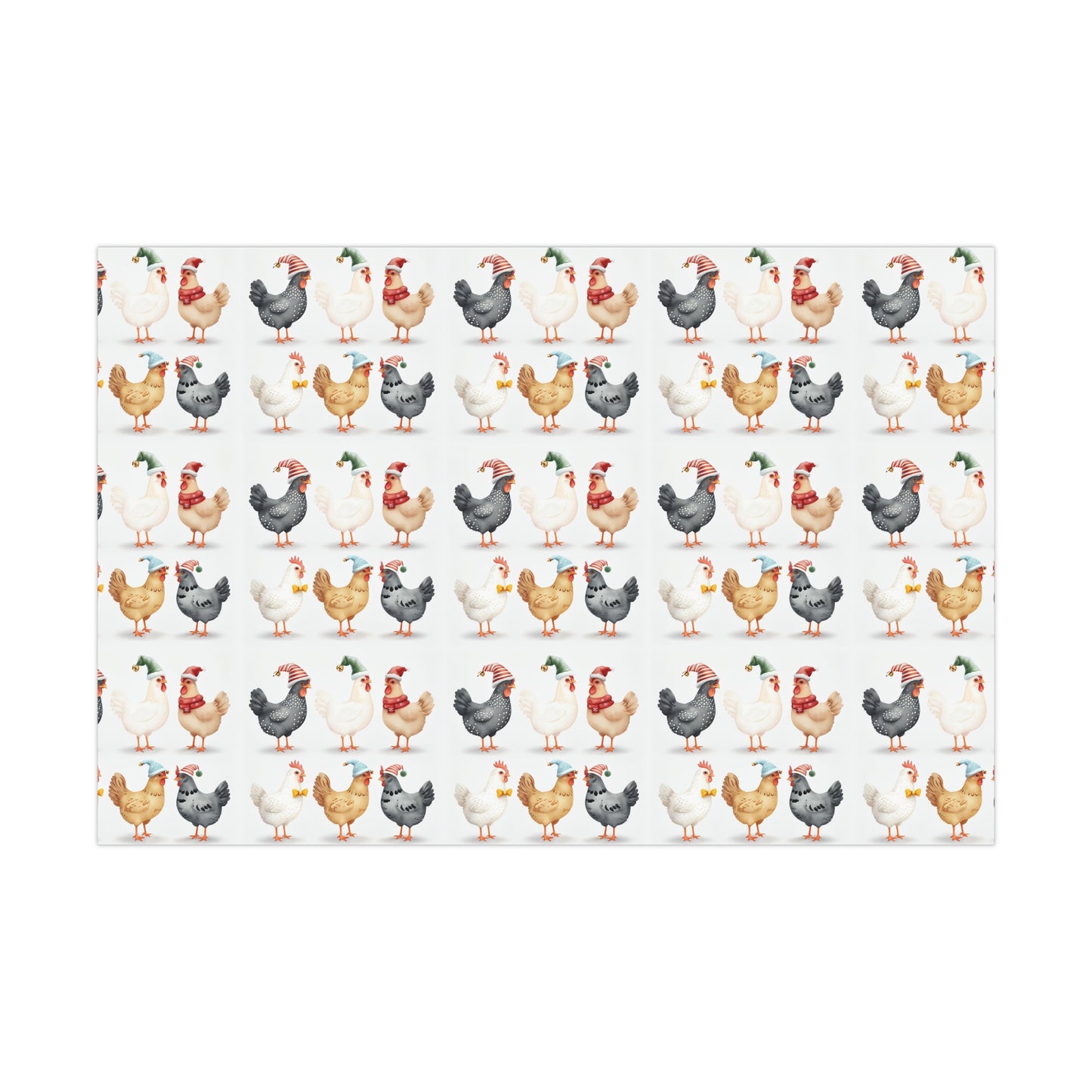 Christmas Chicken Wrapping Paper