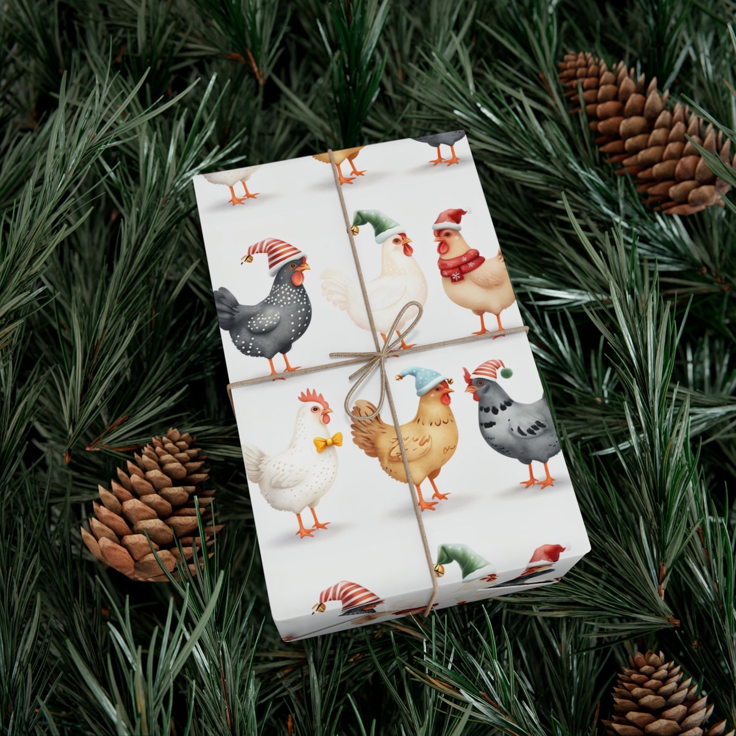 Christmas Chicken Wrapping Paper
