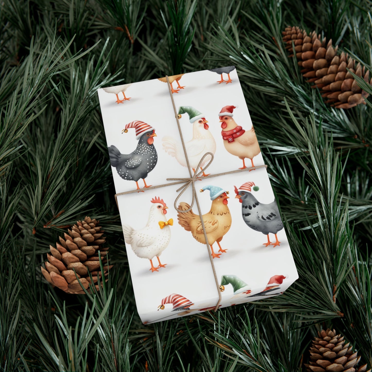 Christmas Chicken Wrapping Paper