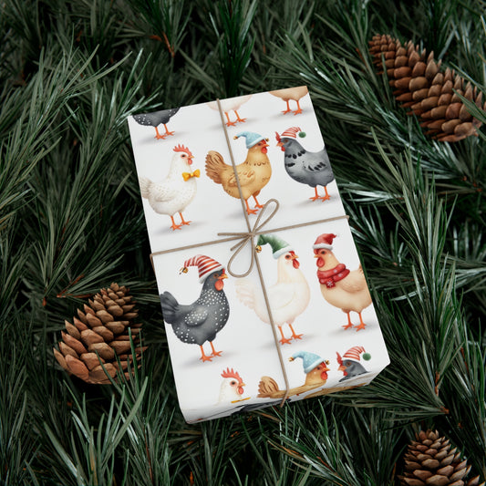 Christmas Chicken Wrapping Paper