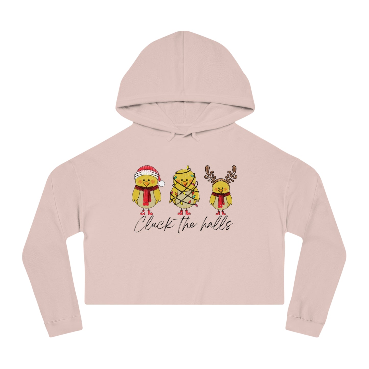 Christmas Chick Cropped Hoodie