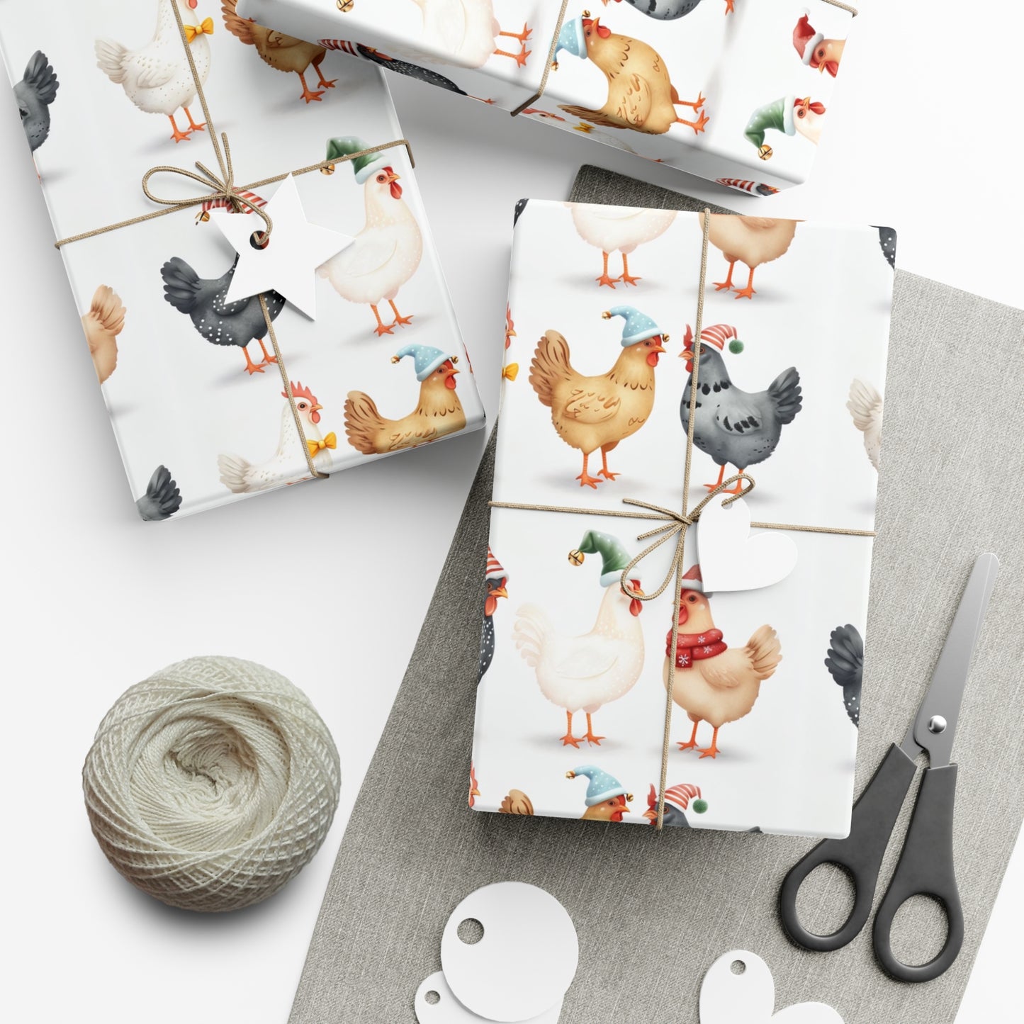 Christmas Chicken Wrapping Paper