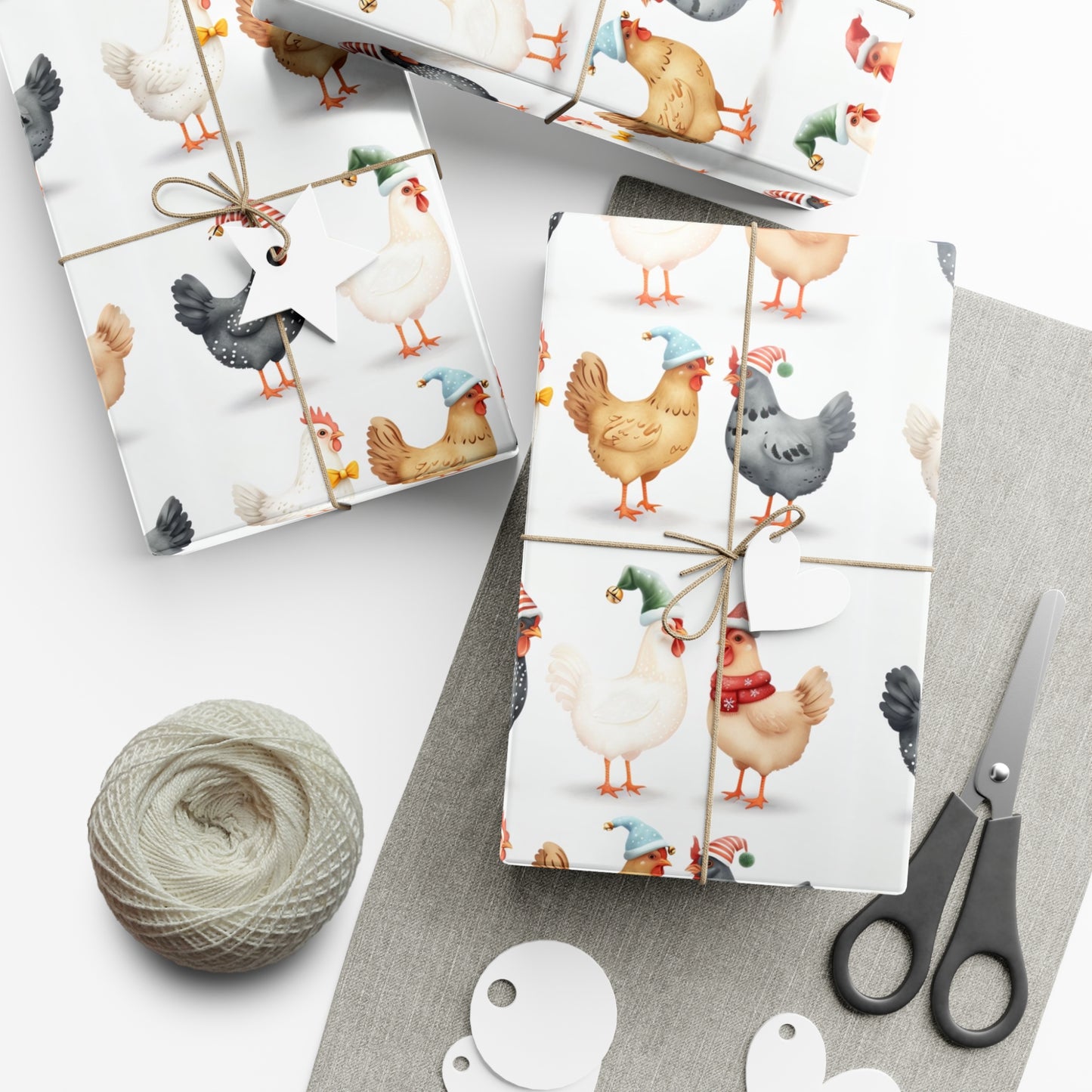 Christmas Chicken Wrapping Paper