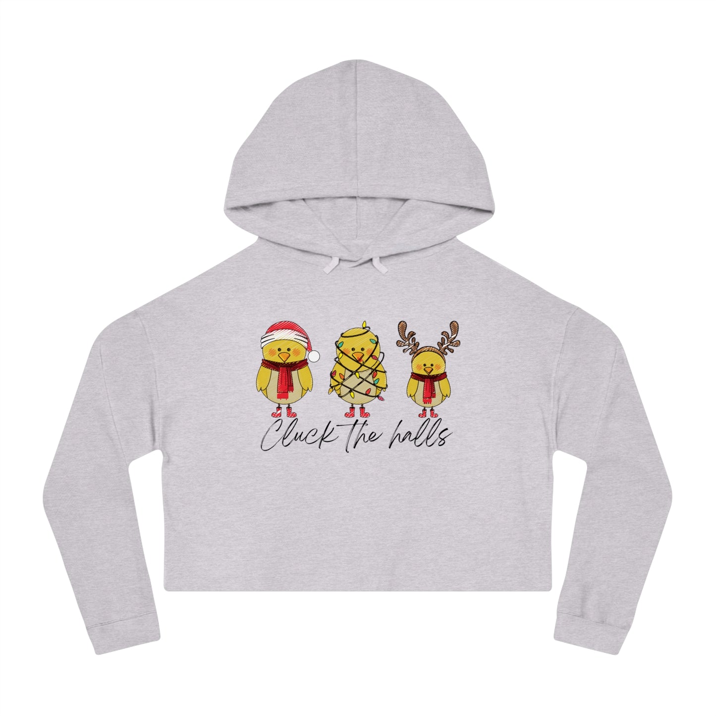 Christmas Chick Cropped Hoodie